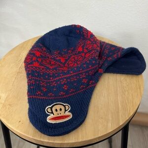 Paul Frank Navy Fleece Beanie with Iconic Monkey Logo